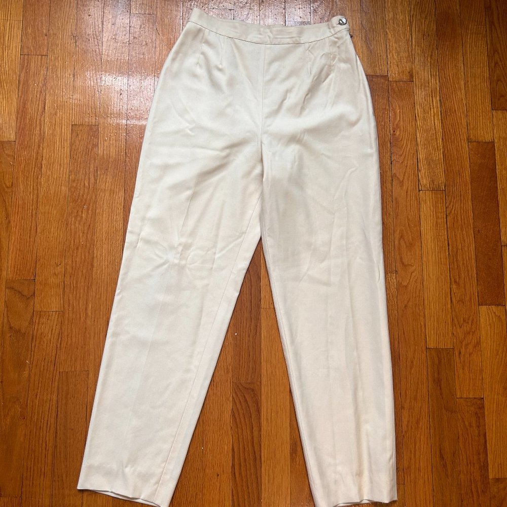 Vintage Chanel Creme Colored Womens Slacks